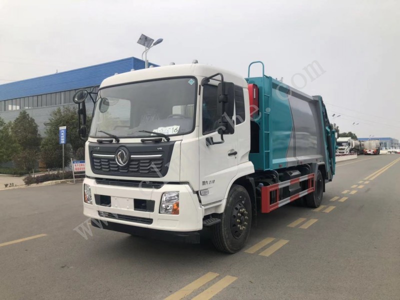 東風天錦14方壓縮式垃圾車 全落地斗現(xiàn)車有優(yōu)惠  壓縮式垃圾車廠家